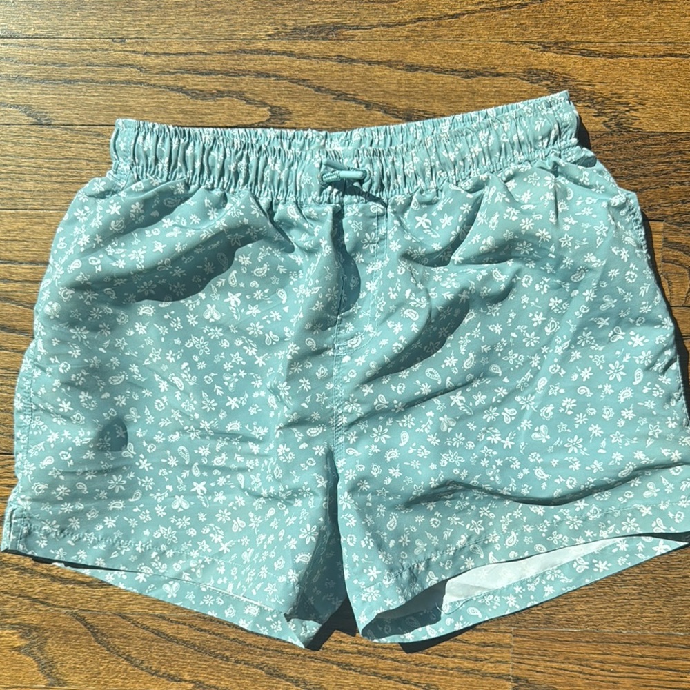 Zara Teal Floral boys swim Shorts
